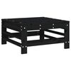 vidaXL Gartenhocker mit Kissen Schwarz Massivholz Kiefer