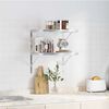 vidaXL Wandregale 2 Stk. 50x40x3 cm Silbern Edelstahl