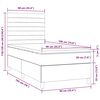 vidaXL Boxspringbett mit Matratze & LED Taupe 90x190 cm Stoff