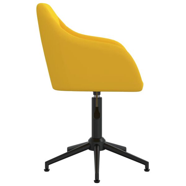 vidaXL Esszimmerst&uuml;hle 6 Stk. Drehbar Gelb Samt