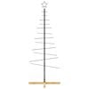 vidaXL Weihnachtsbaum Metall mit Holzst&auml;nder Schwarz 150 cm
