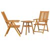vidaXL Garten Essgruppe 3 stk. Braun Massivholz Akazie