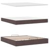 vidaXL Ottoman-Bett mit Matratzen Dunkelbraun 200x200 cm Stoff