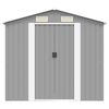 vidaXL Gartenschuppen Grau Metall 204 x 132 x 186 cm