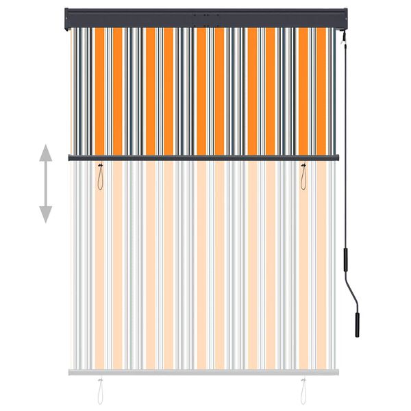 vidaXL Au&szlig;enrollo 120 x 250 cm Gelb und Blau