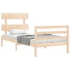 vidaXL Massivholzbett mit Kopfteil 90x200 cm