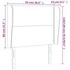 vidaXL Kopfteil mit Ohren Schwarz 93x23x118/128 cm Stoff