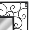 vidaXL Garten-Wandspiegel Rechteckig 60 x 110 cm Schwarz