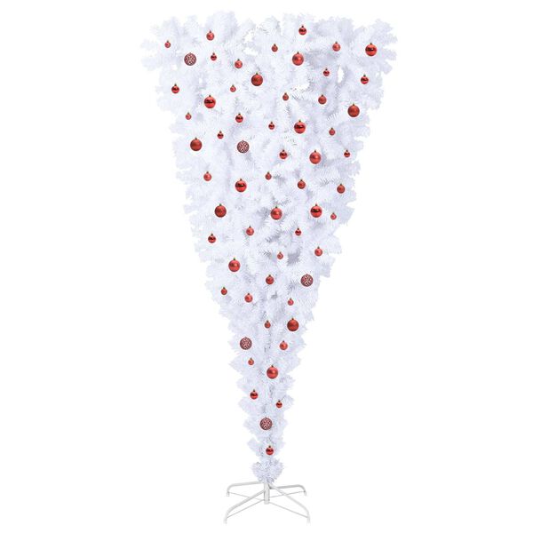vidaXL K&uuml;nstlicher Weihnachtsbaum Wei&szlig; 240 cm PVC und Stahl