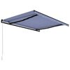vidaXL Einziehbare Markise Handbetrieben 450 x 300 cm Blau und Wei&szlig;