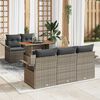 vidaXL Garten-Sofa-Set mit Kissen 6 pcs Grau