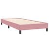 vidaXL Boxspringbett ohne Matratze Rosa 90x220 cm Samt