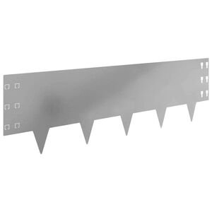 vidaXL Raseneinfassung 30 Stk. 100 x 30 cm Stahl Silber