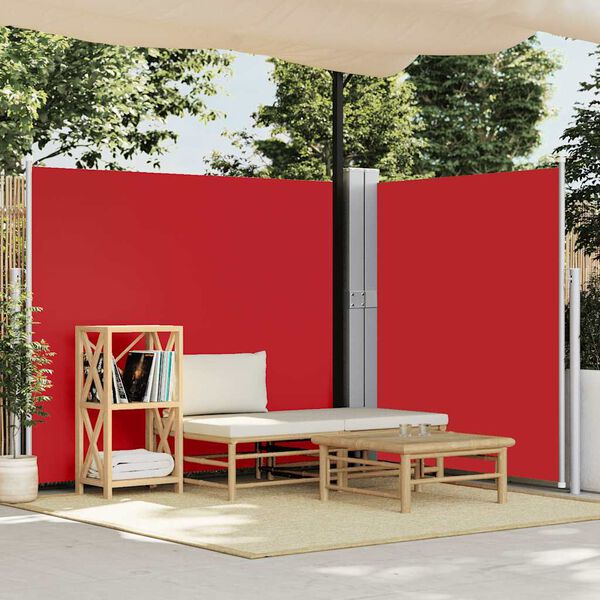 vidaXL Ausziehbare Seitenmarkise 170x1200 cm Rot