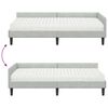 vidaXL Eckbettgestell mit Matratze Sonstiges 2 pcs Hellgrau Samt