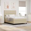 vidaXL Boxspringbett Hellgrau und Wei&szlig; 140 x 200 cm Cordstoff