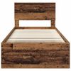 vidaXL Bettrahmen mit Kopfteil Altholz 90 x 200 cm Holzwerkstoff