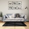 vidaXL Teppich OVIEDO Kurzflor Schwarz 120x120 cm