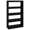 vidaXL B&uuml;cherregal/Raumteiler Schwarz 80x30x135,5 cm Massivholz Kiefer