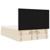 vidaXL Ottoman-Bett mit Matratze Creme 140x190 cm Stoff