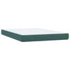 vidaXL Boxspringbett mit Matratze Dunkelgr&uuml;n 160x220 cm Samt