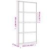 vidaXL Schiebet&uuml;r Golden 102,5x205 cm ESG-Klarglas und Aluminium