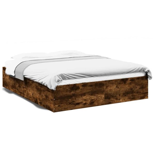 vidaXL Bettgestell R&auml;uchereiche 160x200 cm Holzwerkstoff