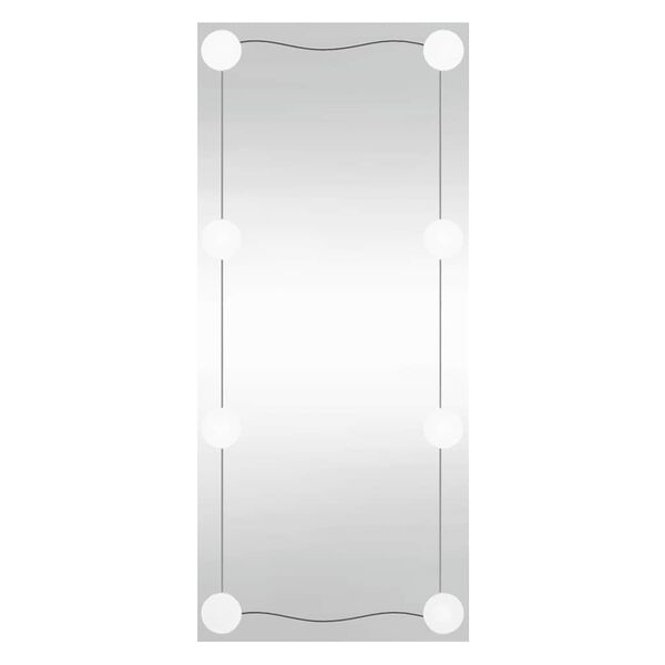 vidaXL Wandspiegel mit LED-Leuchten 30x80 cm Glas Rechteckig