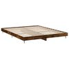 vidaXL Bettgestell ohne Matratze R&auml;uchereiche 150x200 cm Holzwerkstoff