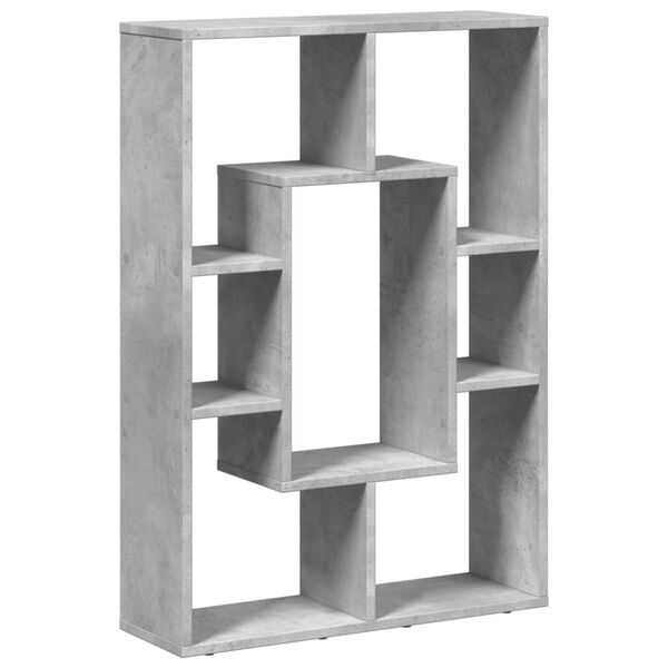 vidaXL Bücherregal Betongrau 63x20x90 cm Holzwerkstoff
