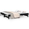 vidaXL Tagesbett Ausziehbar Schwarz 2x(90x190) cm Massivholz Kiefer