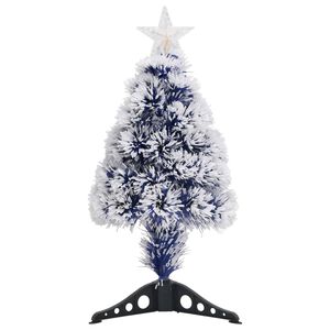 vidaXL K&uuml;nstlicher Weihnachtsbaum mit Beleuchtung 64 cm Glasfaser