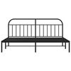 vidaXL Bettgestell mit Kopfteil Metall Schwarz 193x203 cm