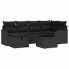 vidaXL Gartensofa-set 7 stk. Poly Rattan