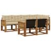 vidaXL Outdoor-Sofagarnitur mit Kissen 7 pcs Natur und Beige