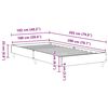 vidaXL Bettgestell ohne Matratze Artisan-Eiche 100x200cm Holzwerkstoff