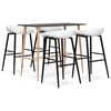 vidaXL 5-tlg. Bar-Set Schwarz und Wei&szlig;
