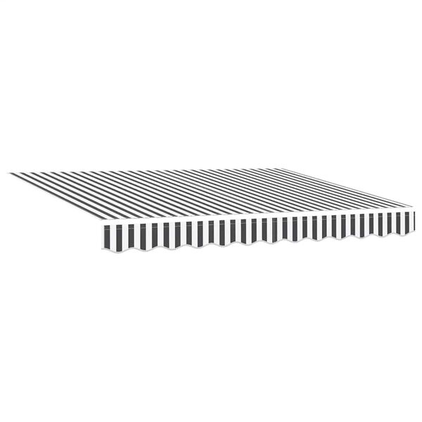 vidaXL Markise Einziehbar Anthrazit und Wei&szlig; 3x2,5 m Stoff & Aluminium