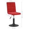 vidaXL Barhocker Weinrot Samt