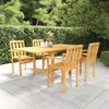 vidaXL 5-tlg. Garten-Essgruppe Massivholz Teak