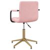 vidaXL Esszimmerst&uuml;hle 2 Stk. Drehbar Rosa Samt