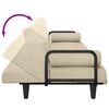 vidaXL Schlafsofa mit Armlehnen Creme Stoff