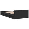 vidaXL Bettgestell mit Schublade Schwarz 90x190 cm Holzwerkstoff