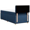 vidaXL Boxspringbett mit Matratze Blau 90x200 cm Stoff