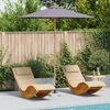 vidaXL Garten-Sonnenschirm Dunkelgrau &Oslash; 270 x 260 cm Bambus