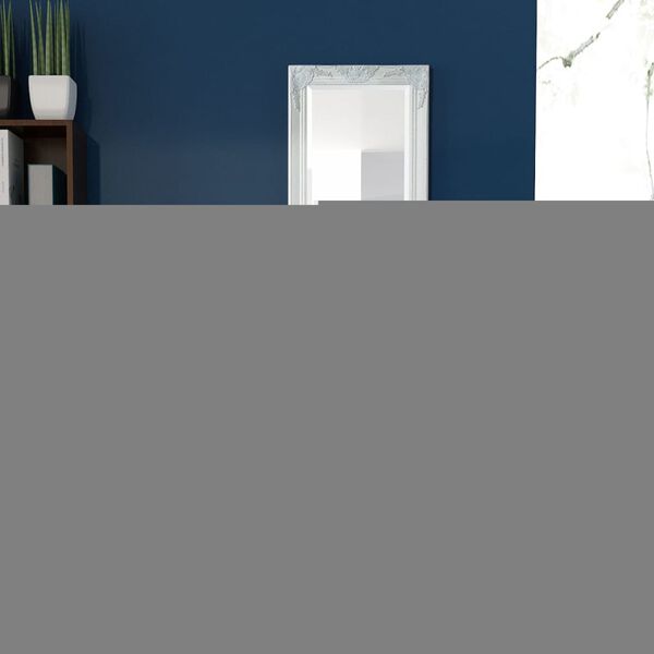 vidaXL Wandspiegel im Barock-Stil 140x50 cm Wei&szlig;