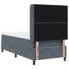 vidaXL Boxspringbett mit Matratze Dunkelgrau 90 x 200 cm Samt