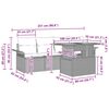 vidaXL Garten-Sofa-Set mit Kissen 5 pcs Beige und Creme