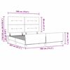 vidaXL Bettgestell mit Kopfteil Hellgrau 180 x 200 cm Stoff