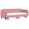 vidaXL Tagesbett Ausziehbar mit Matratzen Rosa 90x200 cm Samt